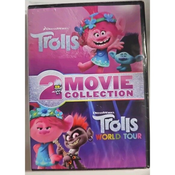 Trolls / Trolls World Tour 2-Movie Collection [DVD] BRAND NEW SEALED - Picture 1 of 5